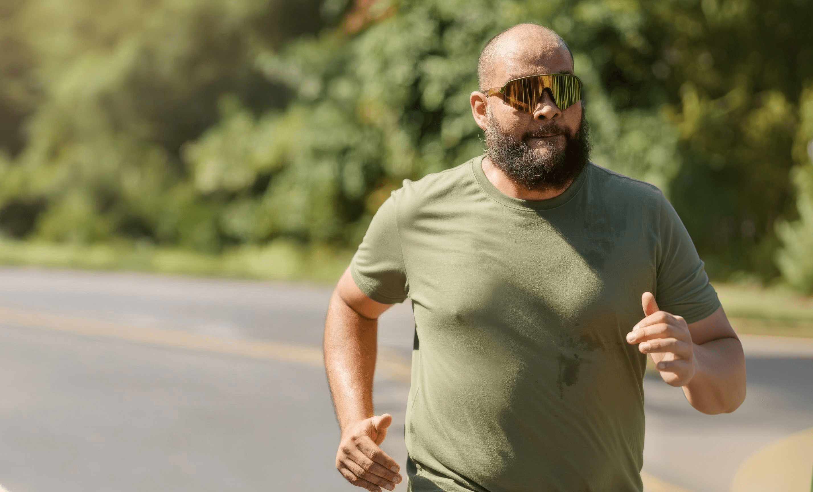 Man running outdoors